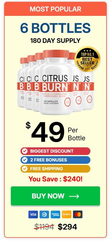 CitrusBurn 6 bottles Popular